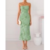 image:imageZESICA 2026 Summer Strapless Floral Cocktail Wedding Guest Dress for WomenGreen
