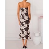 image:imageZESICA 2026 Summer Strapless Floral Cocktail Wedding Guest Dress for WomenLightbrown