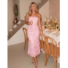 image:imageZESICA 2026 Summer Strapless Floral Cocktail Wedding Guest Dress for WomenLightpink
