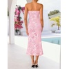 image:imageZESICA 2026 Summer Strapless Floral Cocktail Wedding Guest Dress for WomenLightpink