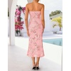 image:imageZESICA 2026 Summer Strapless Floral Cocktail Wedding Guest Dress for WomenPink