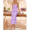 image:imageZESICA 2026 Summer Strapless Floral Cocktail Wedding Guest Dress for WomenPurple
