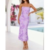 image:imageZESICA 2026 Summer Strapless Floral Cocktail Wedding Guest Dress for WomenPurple