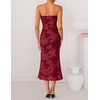 image:imageZESICA 2026 Summer Strapless Floral Cocktail Wedding Guest Dress for WomenRed