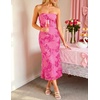 image:imageZESICA 2026 Summer Strapless Floral Cocktail Wedding Guest Dress for WomenRose