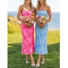 image:imageZESICA 2026 Summer Strapless Floral Cocktail Wedding Guest Dress for WomenRose