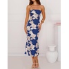 image:imageZESICA 2026 Summer Strapless Floral Cocktail Wedding Guest Dress for WomenRoyalblue