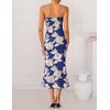image:imageZESICA 2026 Summer Strapless Floral Cocktail Wedding Guest Dress for WomenRoyalblue
