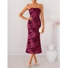 image:imageZESICA 2026 Summer Strapless Floral Cocktail Wedding Guest Dress for WomenWine