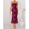 image:imageZESICA 2026 Summer Strapless Floral Cocktail Wedding Guest Dress for WomenWine