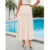 image:imageZESICA Fall High Waist ALine Knit Maxi Skirts for WomenApricot