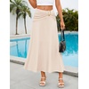 image:imageZESICA Fall High Waist ALine Knit Maxi Skirts for WomenApricot