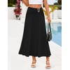 image:imageZESICA Fall High Waist ALine Knit Maxi Skirts for WomenBlack