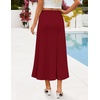 image:imageZESICA Fall High Waist ALine Knit Maxi Skirts for WomenWine