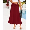 image:imageZESICA Fall High Waist ALine Knit Maxi Skirts for WomenWine