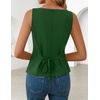 image:imageZESICA Vest Tops for Women Summer Sleeveless Button Suit VestGreen