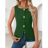 image:imageZESICA Vest Tops for Women Summer Sleeveless Button Suit VestGreen