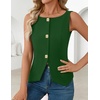 image:imageZESICA Vest Tops for Women Summer Sleeveless Button Suit VestGreen