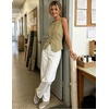 image:imageZESICA Vest Tops for Women Summer Sleeveless Button Suit VestKhaki