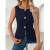 image:imageZESICA Vest Tops for Women Summer Sleeveless Button Suit VestNavy