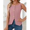 image:imageZESICA Vest Tops for Women Summer Sleeveless Button Suit VestPink