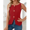 image:imageZESICA Vest Tops for Women Summer Sleeveless Button Suit VestRed