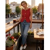 image:imageZESICA Vest Tops for Women Summer Sleeveless Button Suit VestRed
