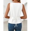 image:imageZESICA Vest Tops for Women Summer Sleeveless Button Suit VestWhite
