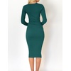 image:imageZESICA Womens 2026 Fall Long Sleeve Bodycon Midi Sweater DressDarkgreen