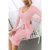 image:imageZESICA Womens 2026 Fall Long Sleeve Bodycon Midi Sweater DressPink