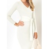 image:imageZESICA Womens 2026 Fall Long Sleeve Bodycon Midi Sweater DressWhite