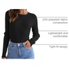 image:imageZESICA Womens 2026 Fall Long Sleeve Crewneck Tops Slim Fit SweatersBlack