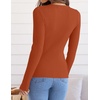 image:imageZESICA Womens 2026 Fall Long Sleeve Crewneck Tops Slim Fit SweatersCaramel