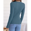 image:imageZESICA Womens 2026 Fall Long Sleeve Crewneck Tops Slim Fit SweatersDarkblue