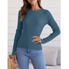 image:imageZESICA Womens 2026 Fall Long Sleeve Crewneck Tops Slim Fit SweatersDarkblue
