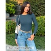 image:imageZESICA Womens 2026 Fall Long Sleeve Crewneck Tops Slim Fit SweatersDarkblue