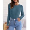 image:imageZESICA Womens 2026 Fall Long Sleeve Crewneck Tops Slim Fit SweatersDarkblue