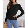 image:imageZESICA Womens 2026 Fall Long Sleeve Crewneck Tops Slim Fit SweatersDim