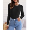 image:imageZESICA Womens 2026 Fall Long Sleeve Crewneck Tops Slim Fit SweatersDim