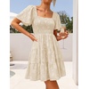 image:imageZESICA Womens 2026 Summer Boho Floral Flowy Mini DressesApricot
