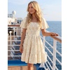 image:imageZESICA Womens 2026 Summer Boho Floral Flowy Mini DressesApricot