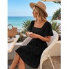 image:imageZESICA Womens 2026 Summer Boho Floral Flowy Mini DressesBlack