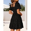 image:imageZESICA Womens 2026 Summer Boho Floral Flowy Mini DressesBlack