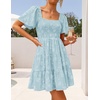image:imageZESICA Womens 2026 Summer Boho Floral Flowy Mini DressesBlue