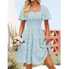 image:imageZESICA Womens 2026 Summer Boho Floral Flowy Mini DressesBlue
