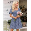 image:imageZESICA Womens 2026 Summer Boho Floral Flowy Mini DressesDusty Blue