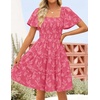 image:imageZESICA Womens 2026 Summer Boho Floral Flowy Mini DressesHot Pink