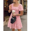 image:imageZESICA Womens 2026 Summer Boho Floral Flowy Mini DressesPink