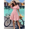 image:imageZESICA Womens 2026 Summer Boho Floral Flowy Mini DressesPink