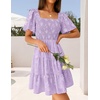 image:imageZESICA Womens 2026 Summer Boho Floral Flowy Mini DressesPurple